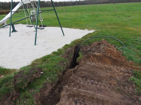 nieuw watertappunt op open terrein