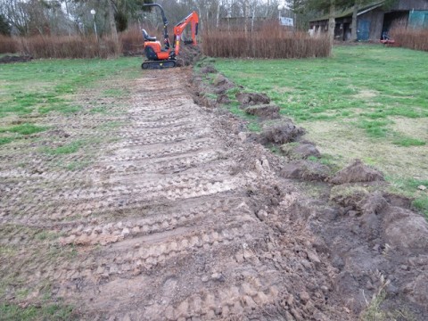 met een graafmachine gaat het sneller